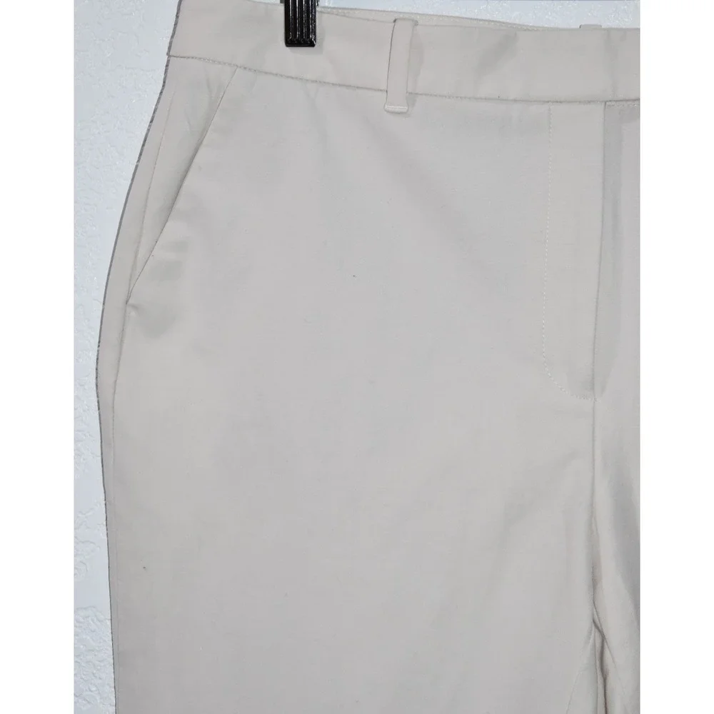 White House Black Market 12 Embroidered THE STRAIGHT CROP Stretch Ivory Cream - Picture 10 of 16